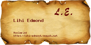 Lihi Edmond névjegykártya
